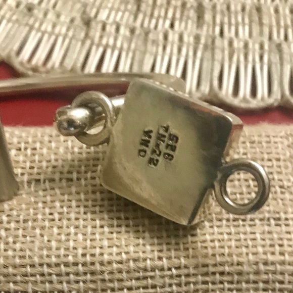 🖤❤️ VTG Taxco Silver 925 Onyx Stone Bangle Bracelet - Picture 7 of 10